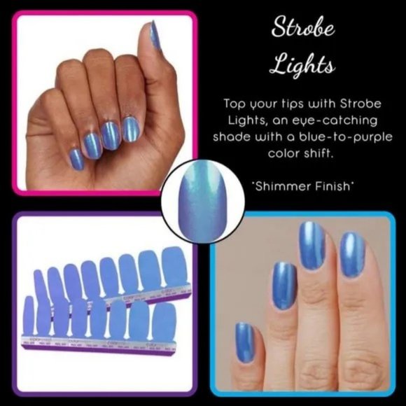 Color Street 100% Nail Polish Strips Strobe Lights Duochrome RETIRED - Picture 5 of 7